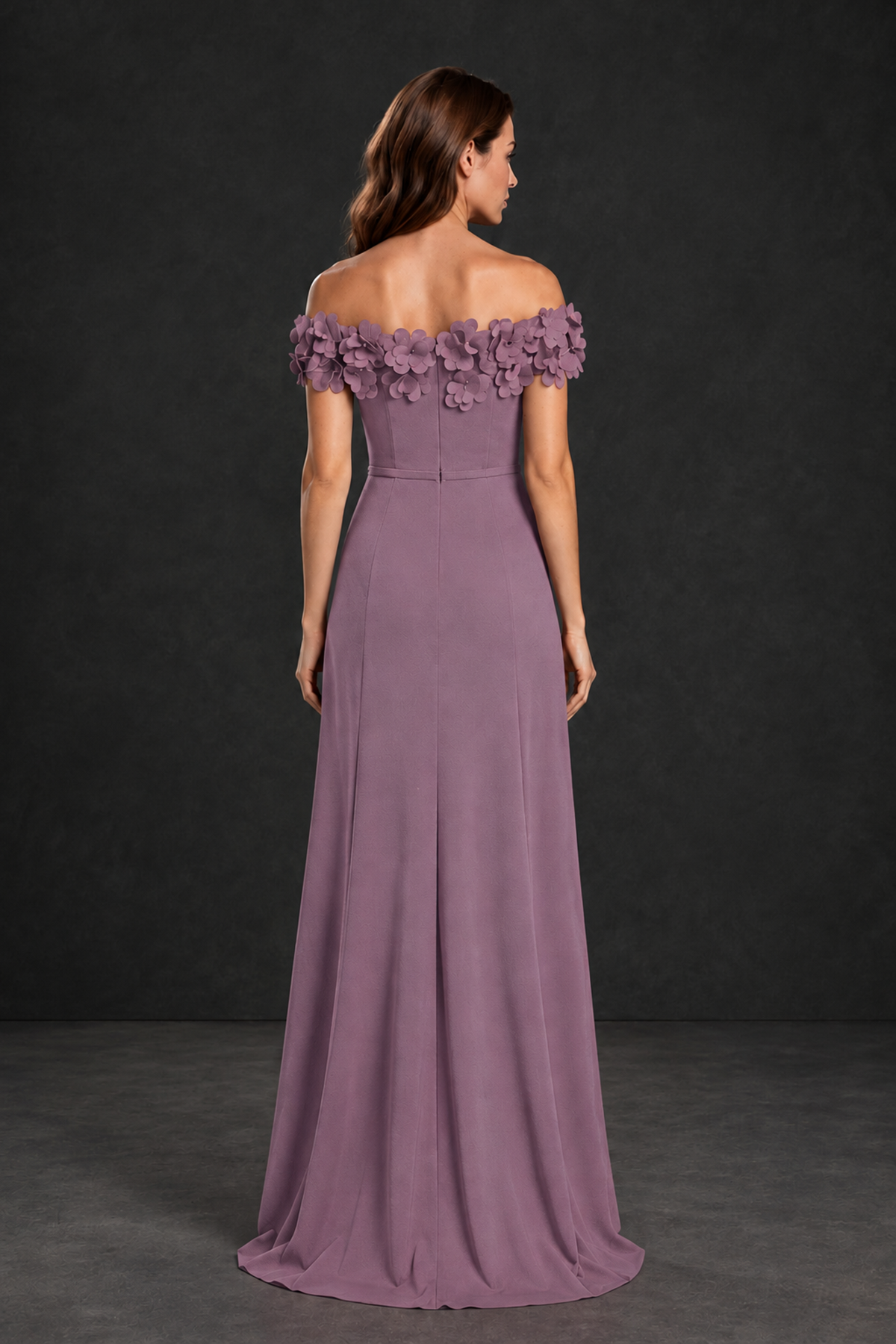 BOLODOO Wisteria Off-the-Shoulder Mother of the Bride Dress with Floral Appliques - Wisteria - Wisteria_02