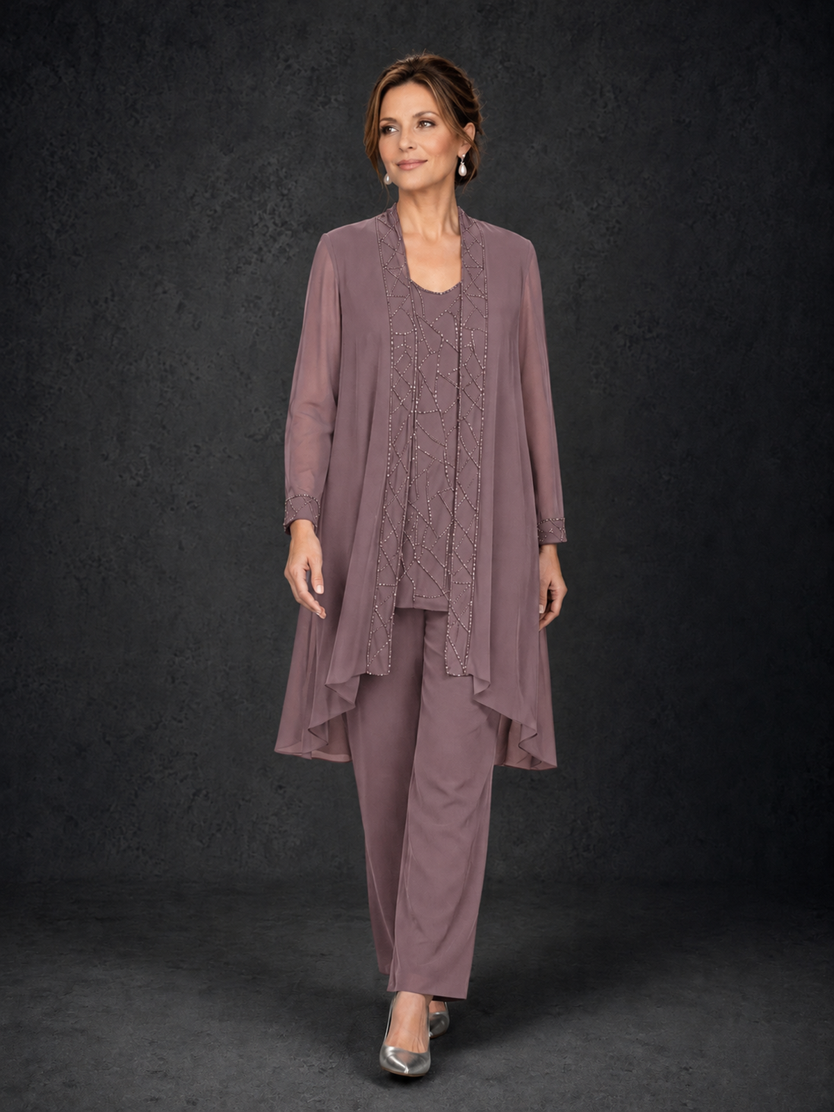 BOLODOO Wisteria 3-Piece Beaded Chiffon Duster Jacket Pant Suit - Wisteria - Wisteria_04