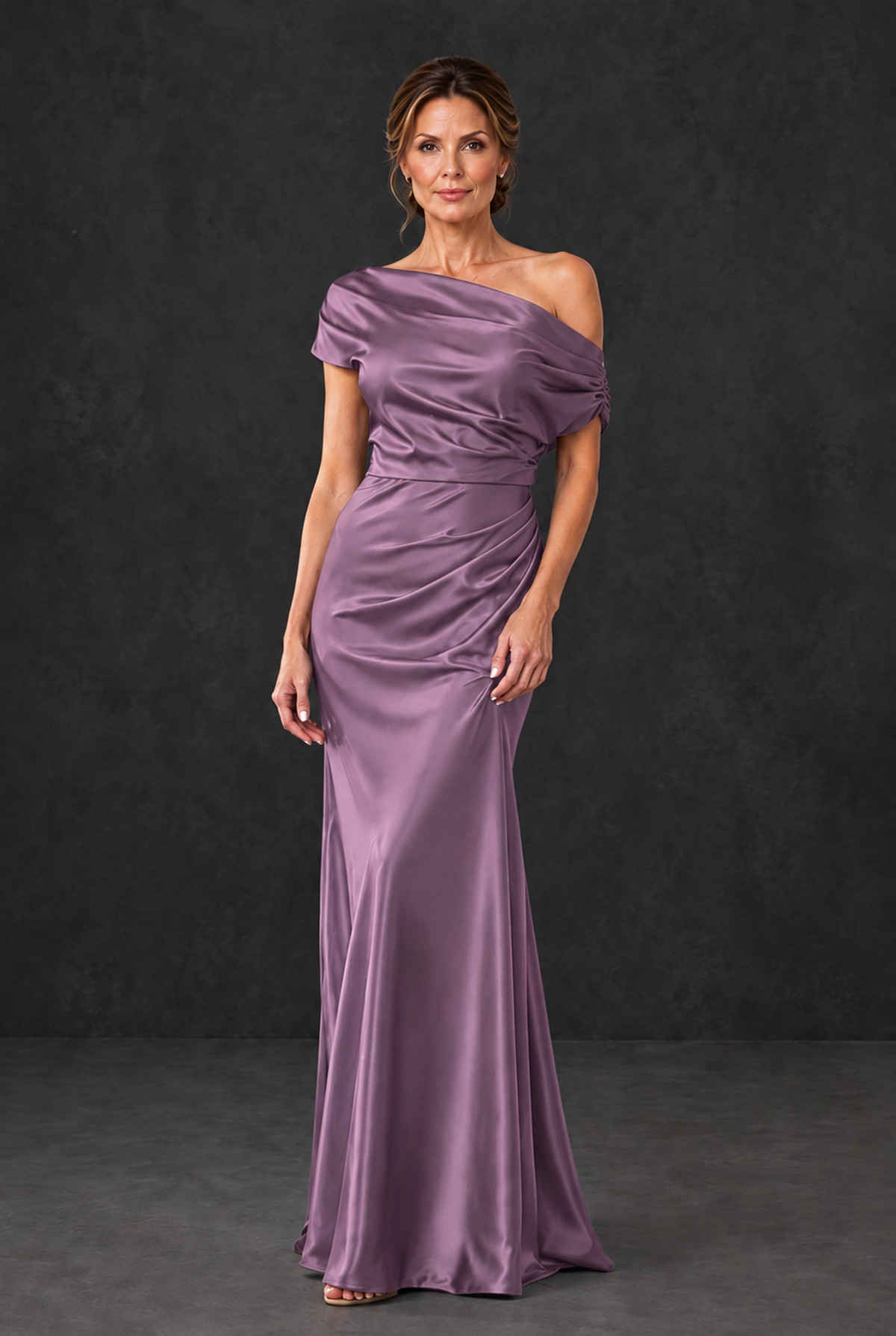 BOLODOO Wisteria Asymmetric Ruched Mother of the Bride Dress - Wisteria - Wisteria_1