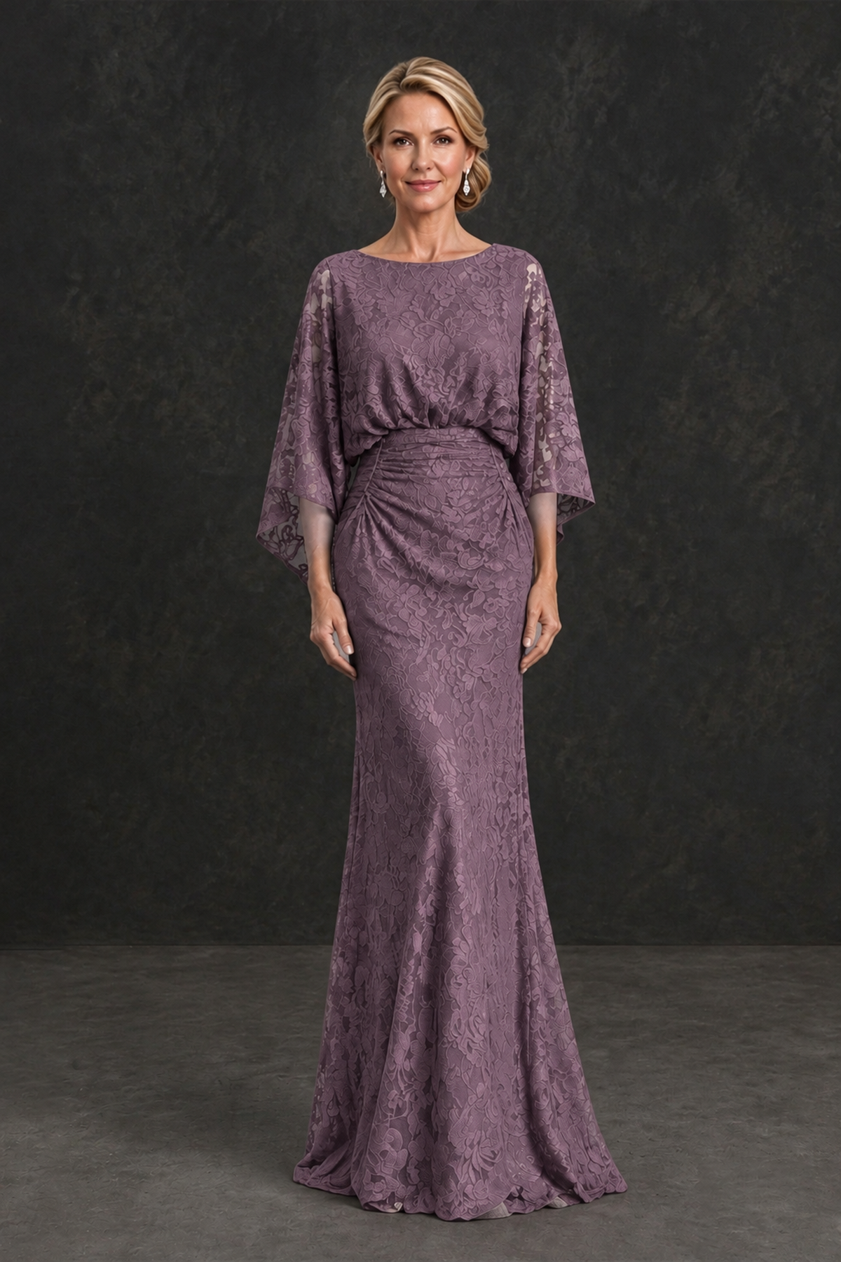 BOLODOO Wisteria Lace Flutter Sleeve Mother of the Bride Dress - Wisteria - Wisteria_1