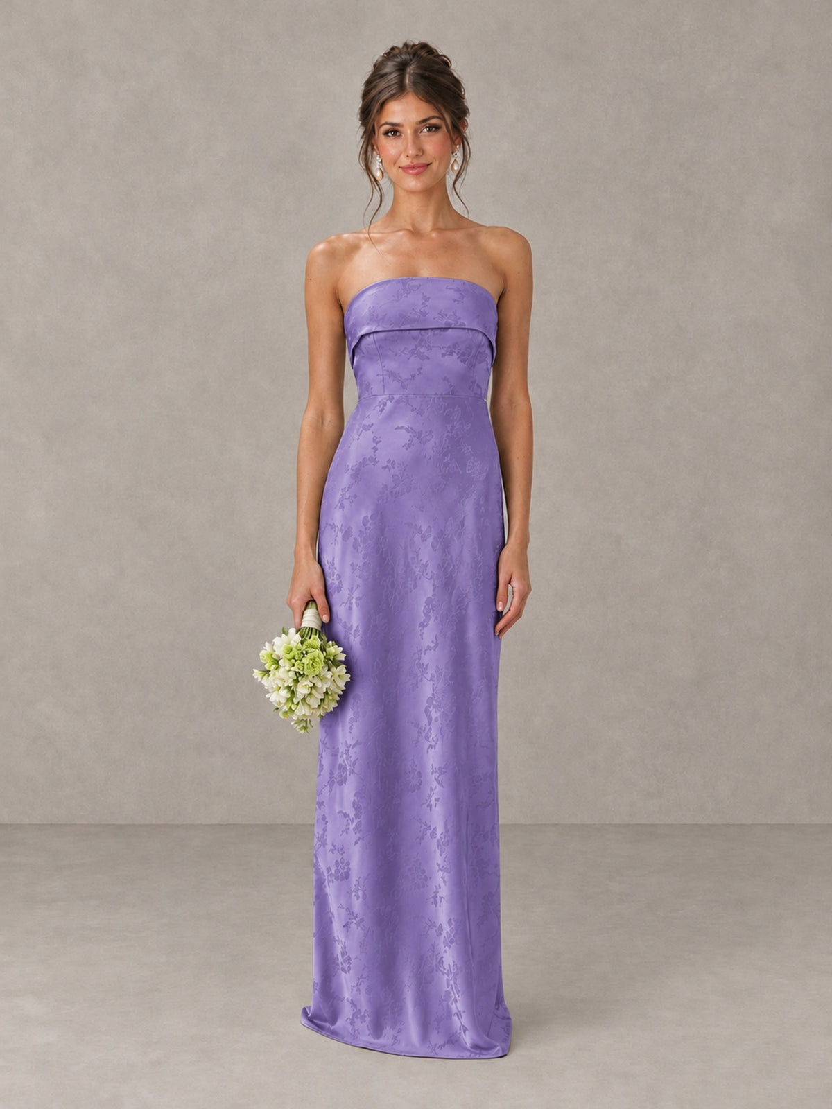 BOLODOO Wisteria Strapless Floral Bridesmaid Dress - Wisteria - Wisteria_1