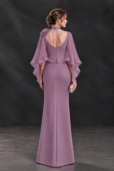 BOLODOO Wisteria Floral Cape Sleeve Mother of the Bride Dress - Wisteria - Wisteria_2