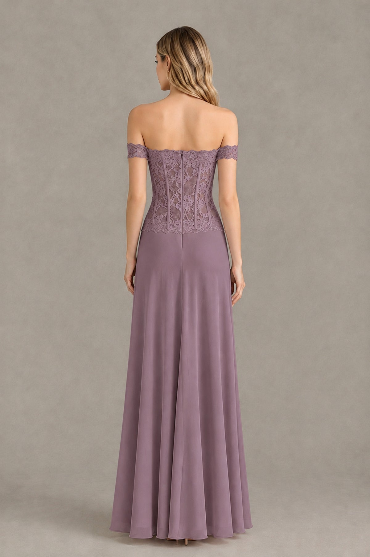 BOLODOO Wisteria Off Shoulder Lace Corset Wedding Guest Dress - Wisteria - Wisteria_2