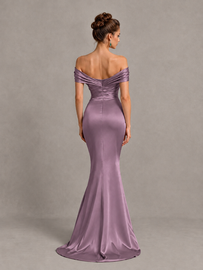 BOLODOO Wisteria Off-Shoulder Satin Mermaid Prom Dress - Wisteria - Wisteria_2