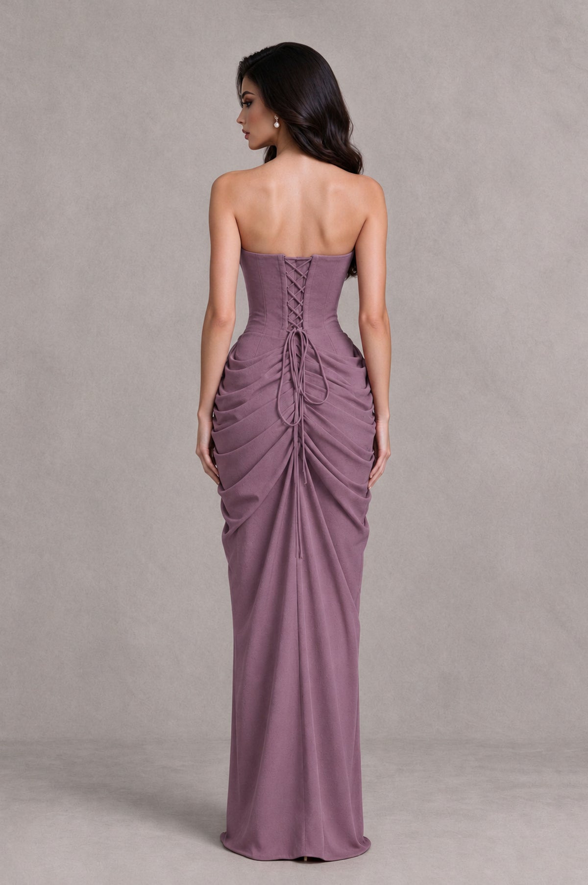 BOLODOO Wisteria Strapless Ruched Corset Evening Gown - Wisteria - Wisteria_2