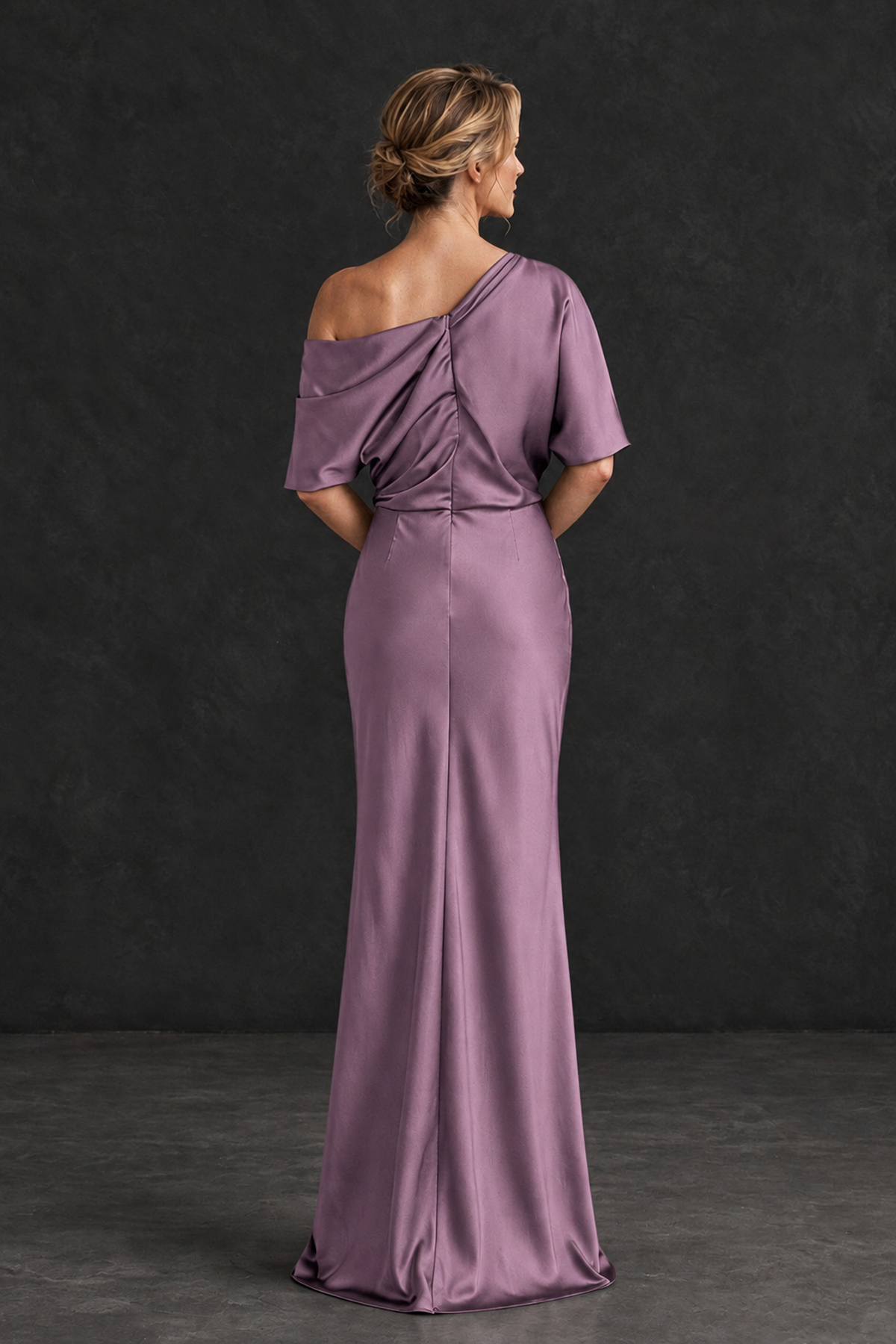 BOLODOO Wisteria Satin Asymmetric Mother of the Bride Dress - Wisteria - Wisteria_2