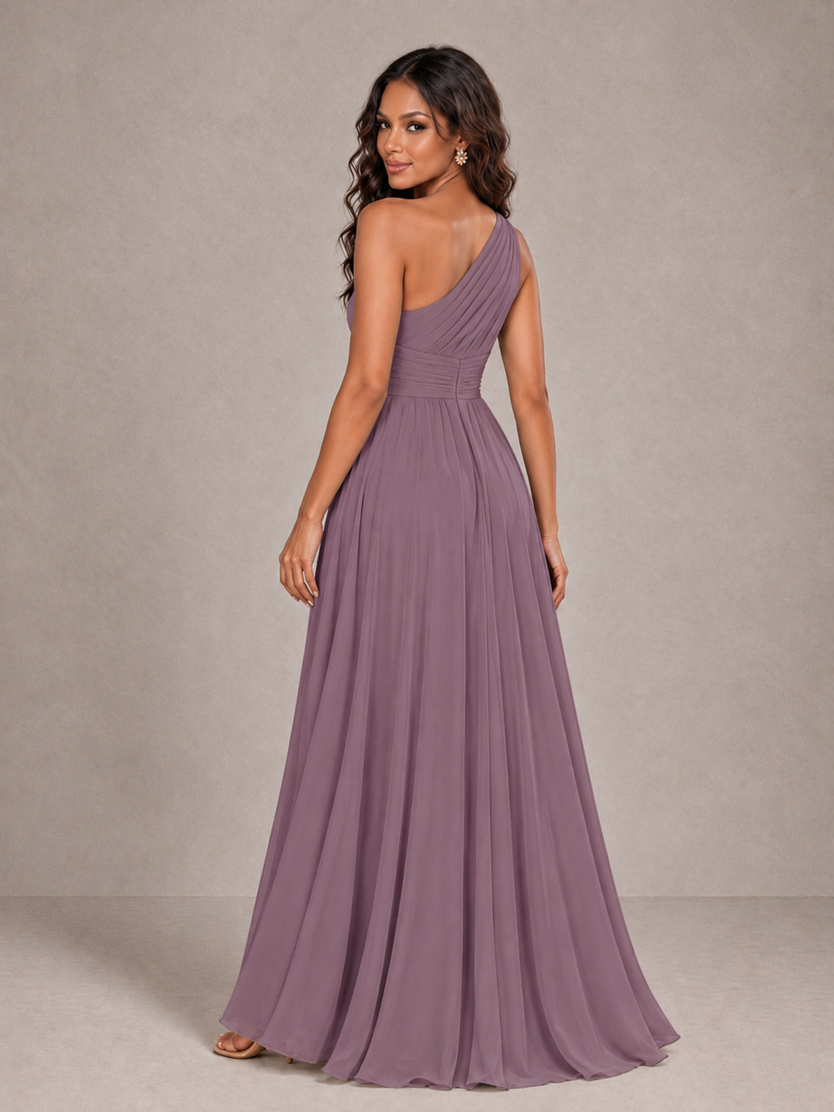 BOLODOO Wisteria One-Shoulder A-Line Bridesmaid Dress - Wisteria - Wisteria_2