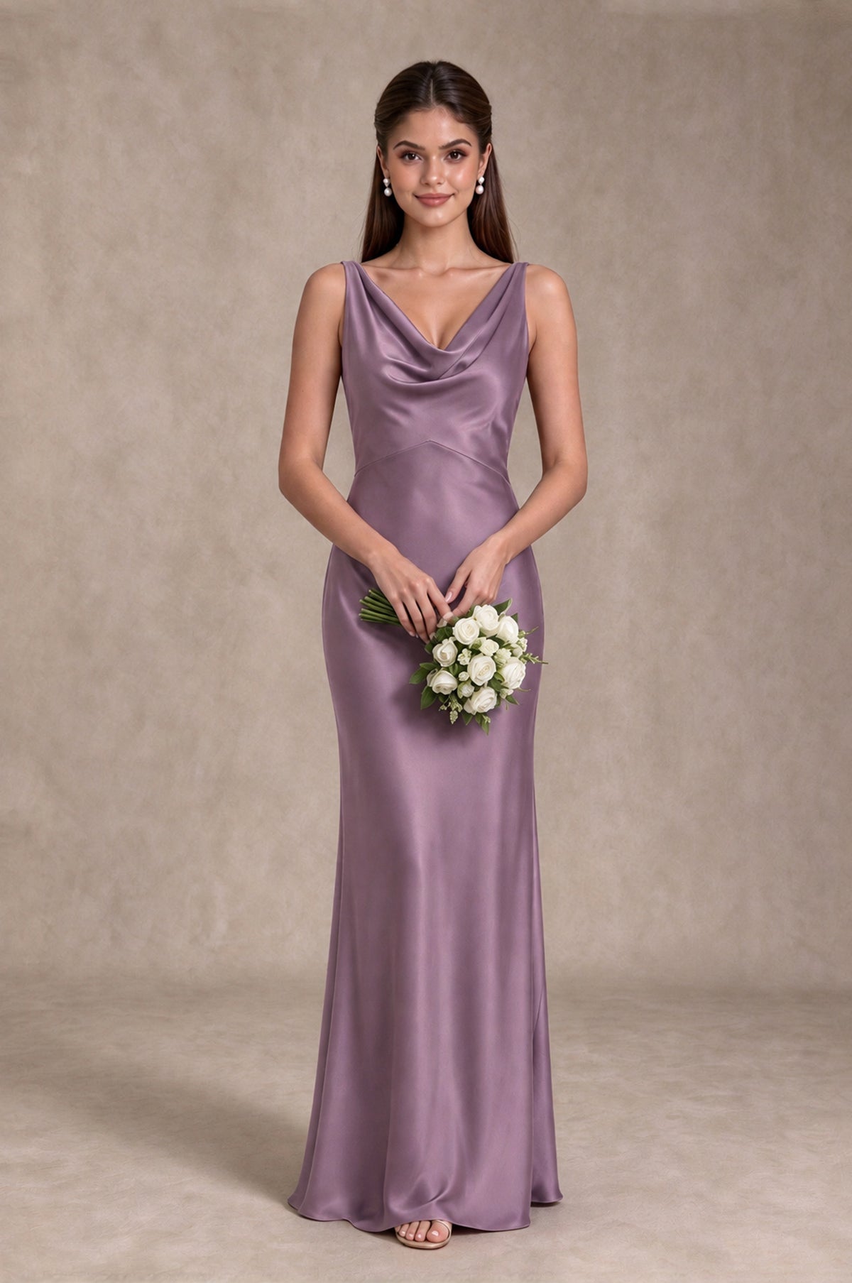 BOLODOO Wisteria Cowl Neck Open Back Satin Bridesmaid Dress - Wisteria - Wisteria_3