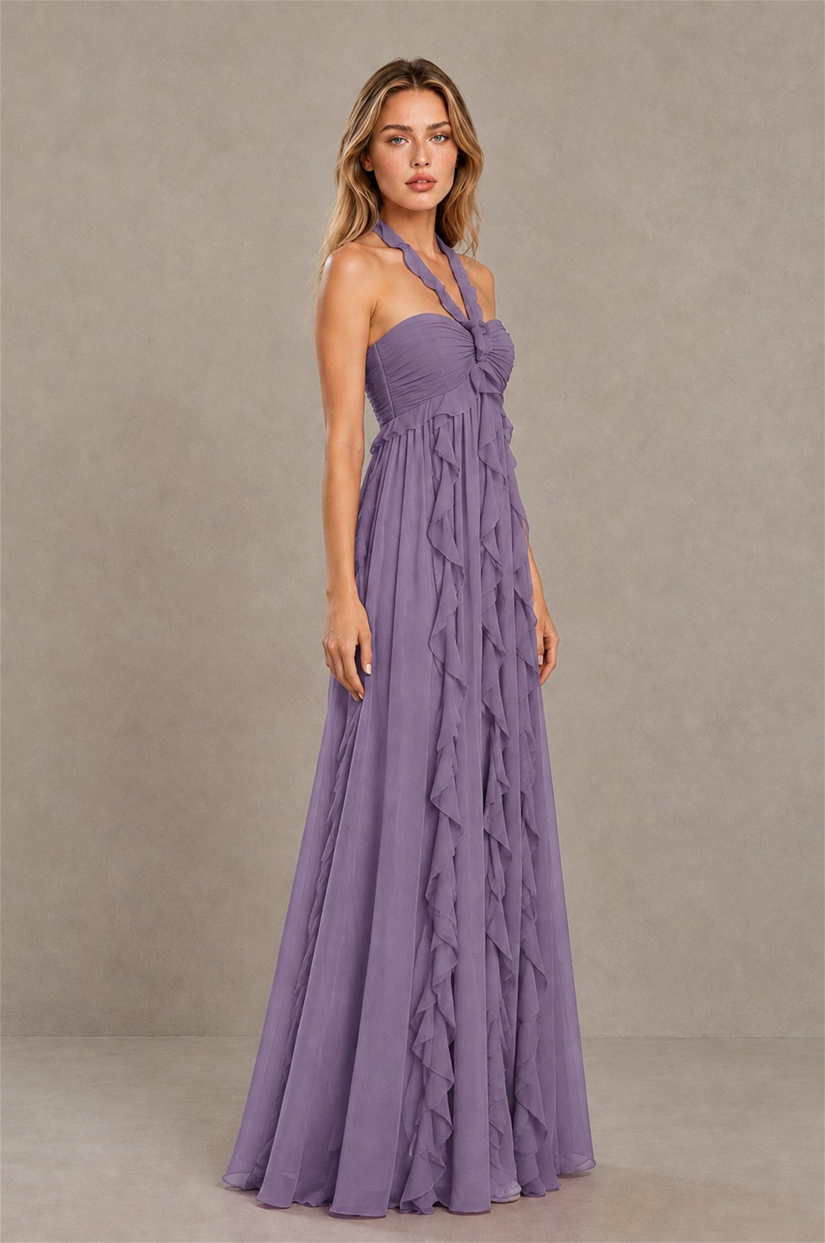 BOLODOO Wisteria Halter Ruffle A-Line Floor-Length Evening Dress - Wisteria - Wisteria_3