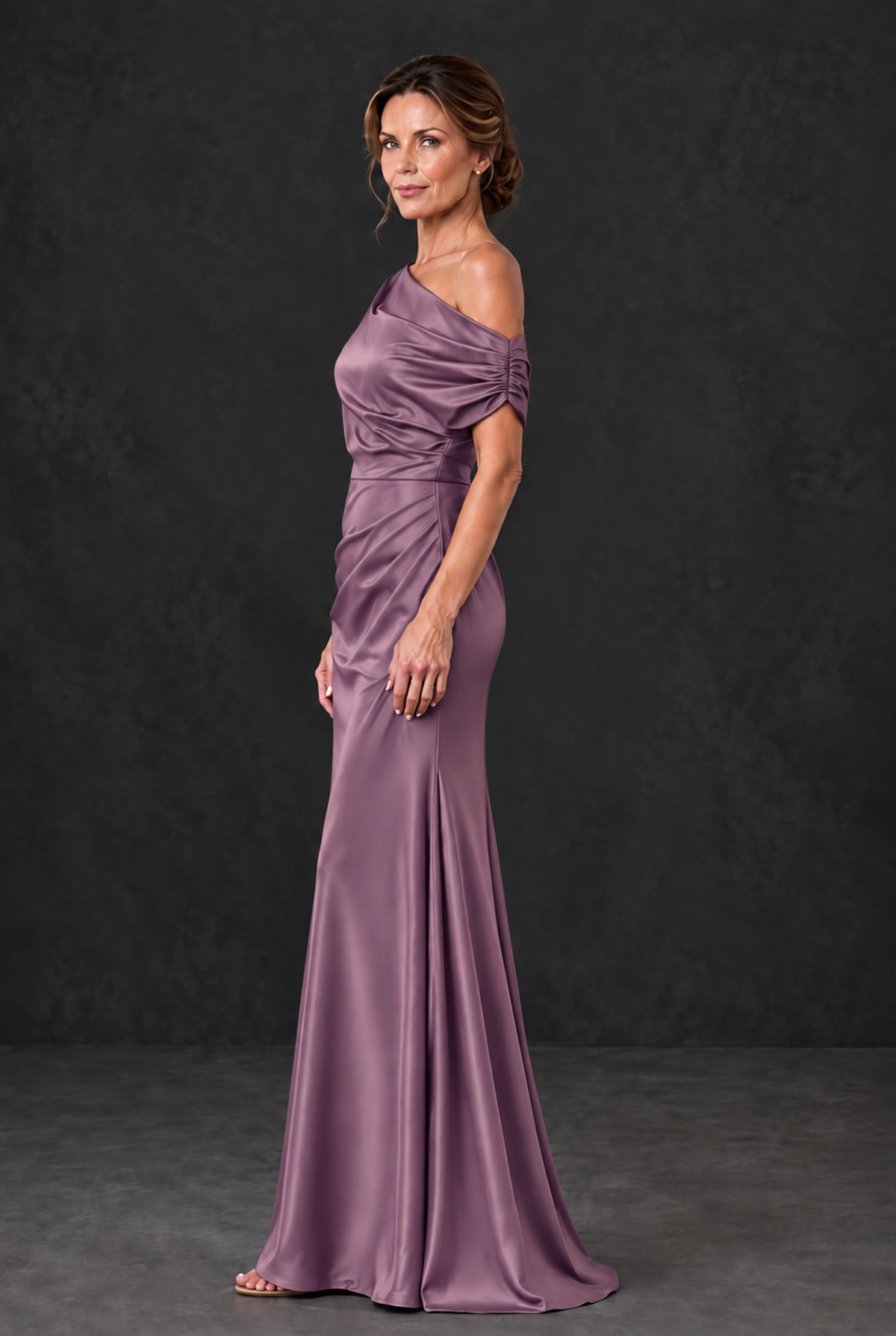 BOLODOO Wisteria Asymmetric Ruched Mother of the Bride Dress - Wisteria - Wisteria_3