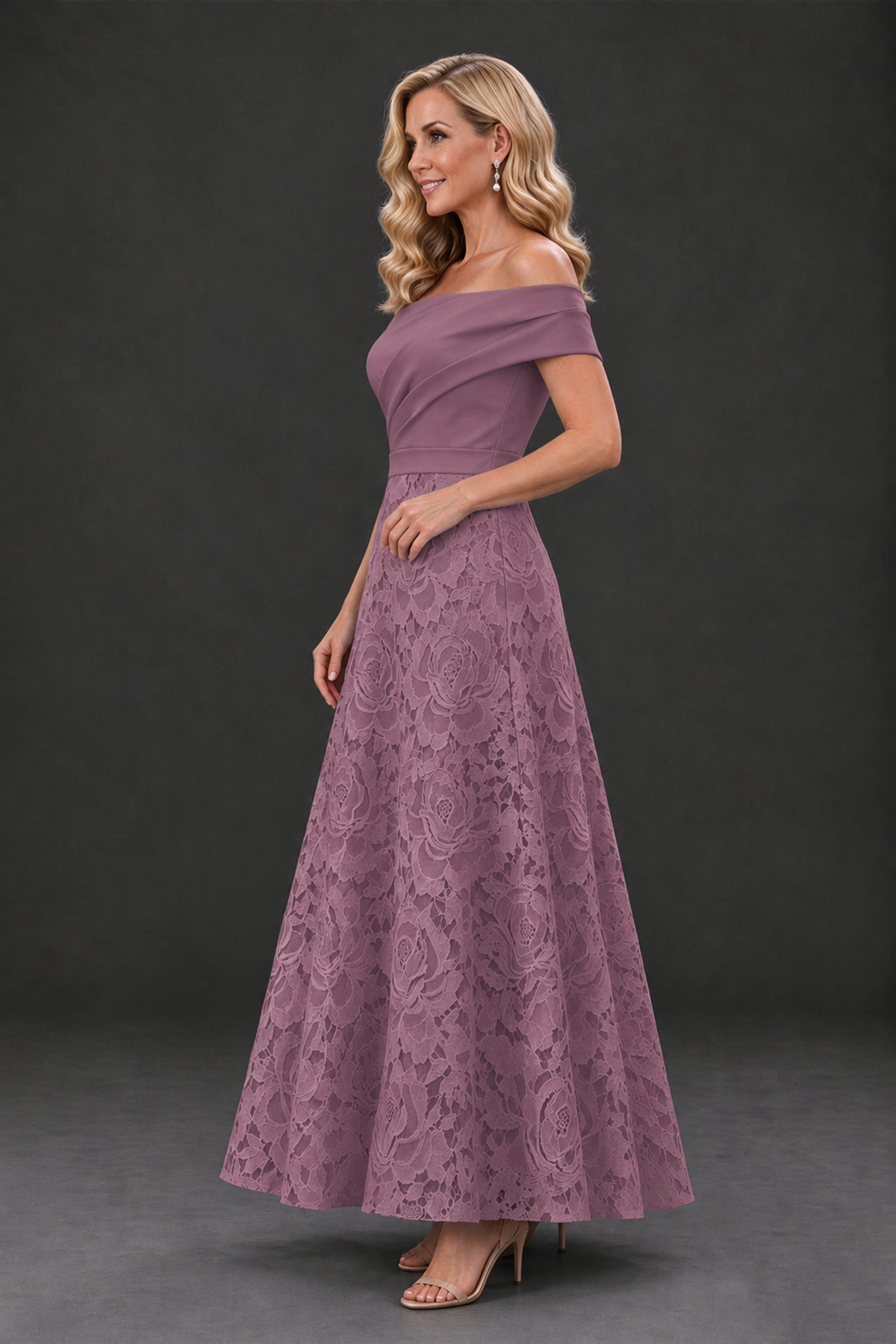BOLODOO Wisteria Off-the-Shoulder Floral A-Line Mother of the Bride Dress - Wisteria - Wisteria_3