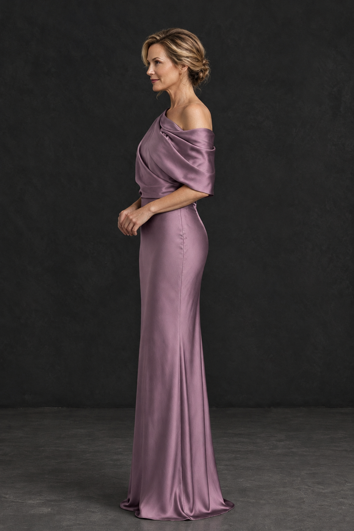 BOLODOO Wisteria Satin Asymmetric Mother of the Bride Dress - Wisteria - Wisteria_3