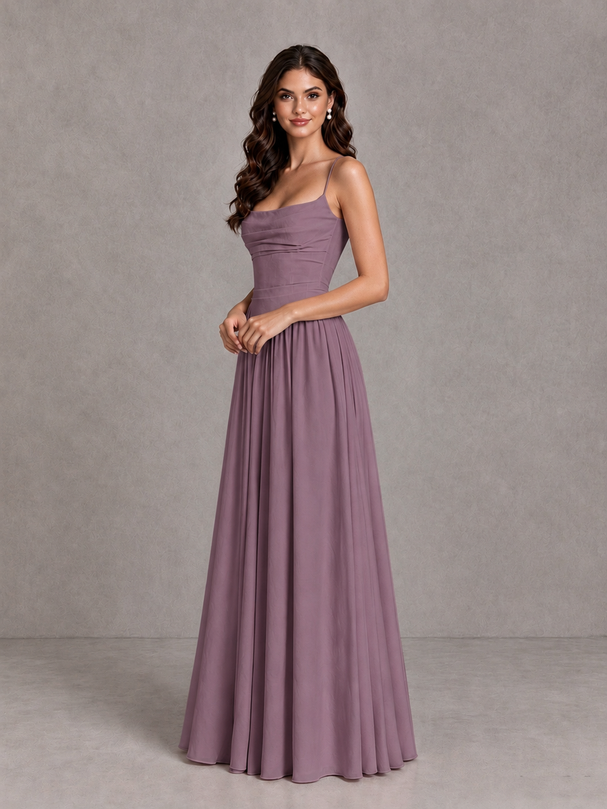 BOLODOO Wisteria Lace-Up Back A-Line Bridesmaid Dress - Wisteria - Wisteria_3