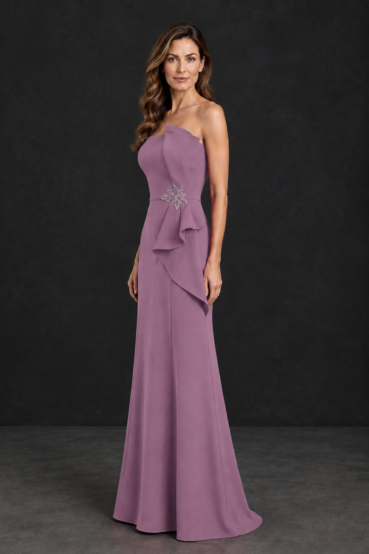BOLODOO Wisteria Strapless Mother of the Bride Dress with Ruffle Detail - Wisteria - Wisteria_3