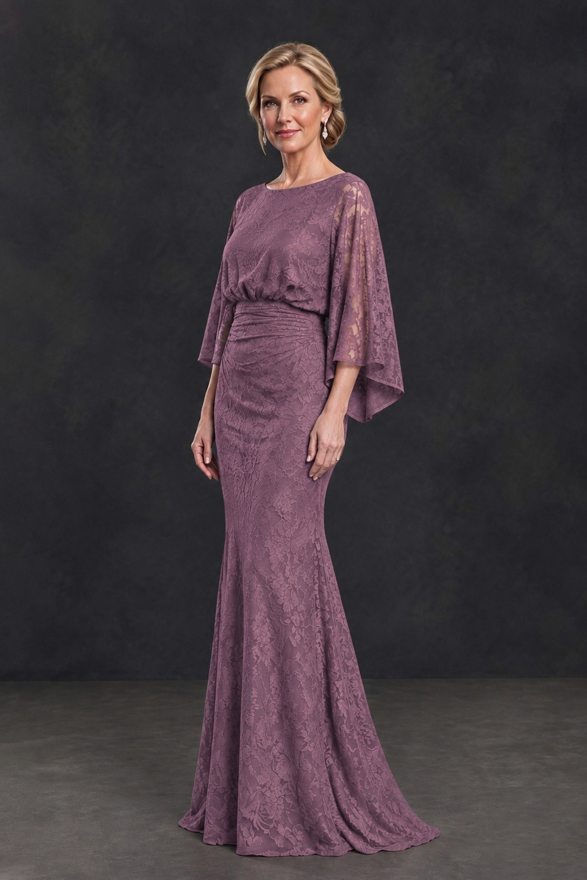 BOLODOO Wisteria Lace Flutter Sleeve Mother of the Bride Dress - Wisteria - Wisteria_3
