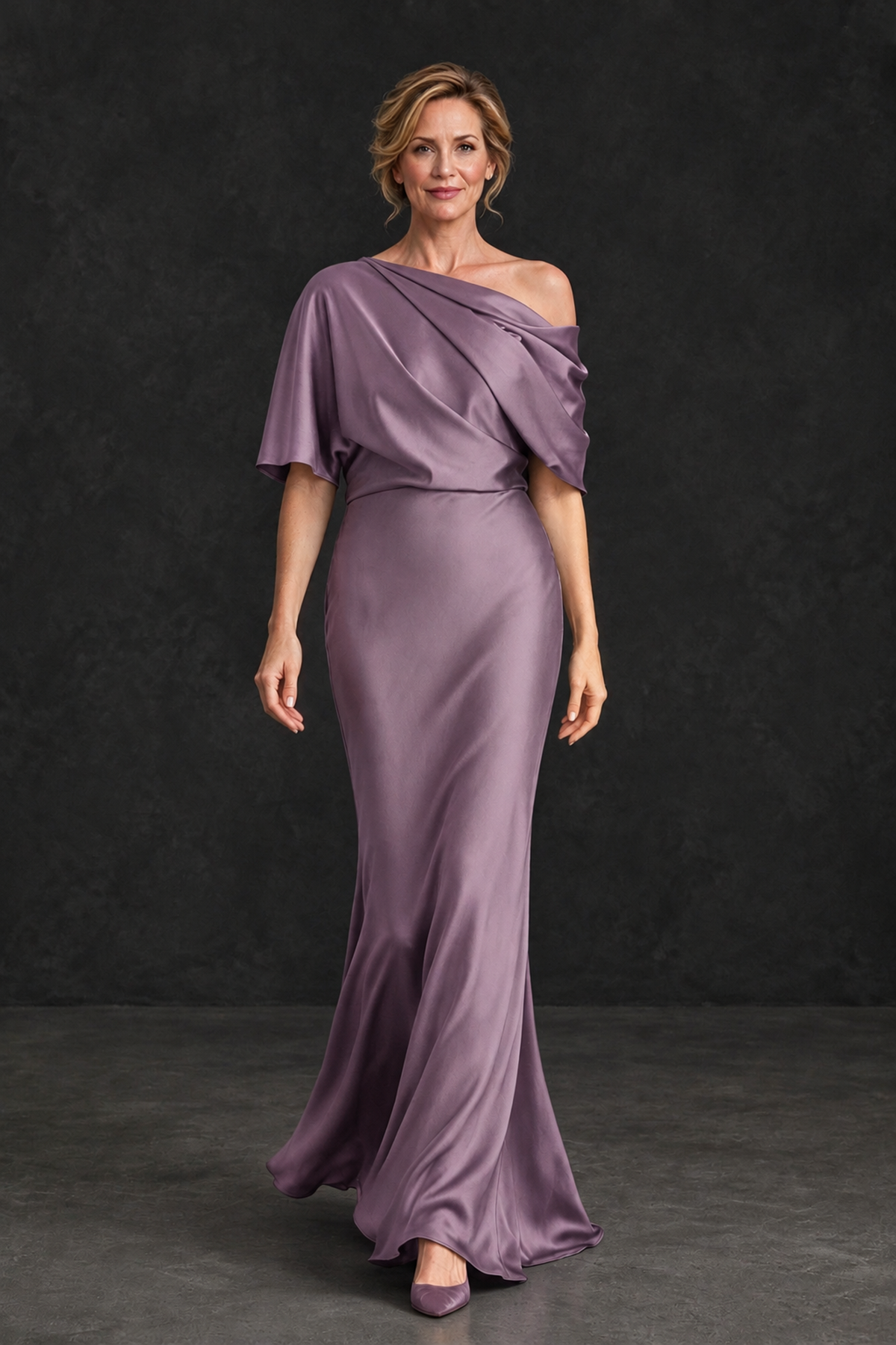 BOLODOO Wisteria Satin Asymmetric Mother of the Bride Dress - Wisteria - Wisteria_4