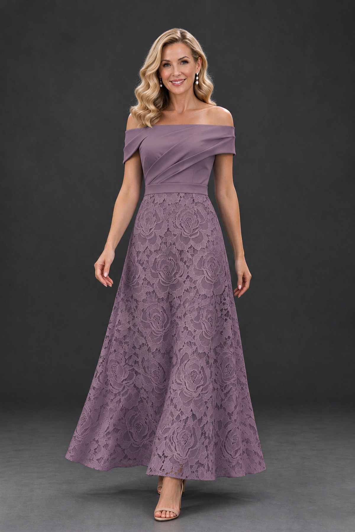 BOLODOO Wisteria Off-the-Shoulder Floral A-Line Mother of the Bride Dress - Wisteria - Wisteria_4