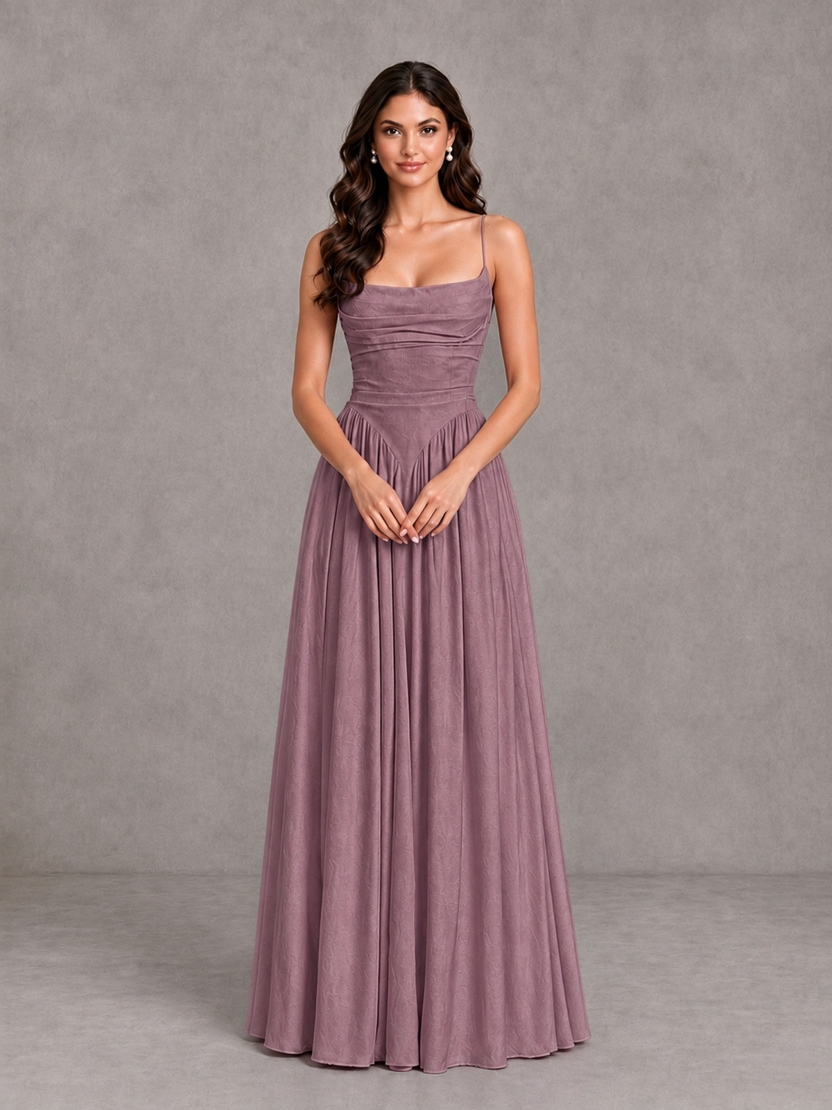 BOLODOO Wisteria Lace-Up Back A-Line Bridesmaid Dress - Wisteria - Wisteria_4
