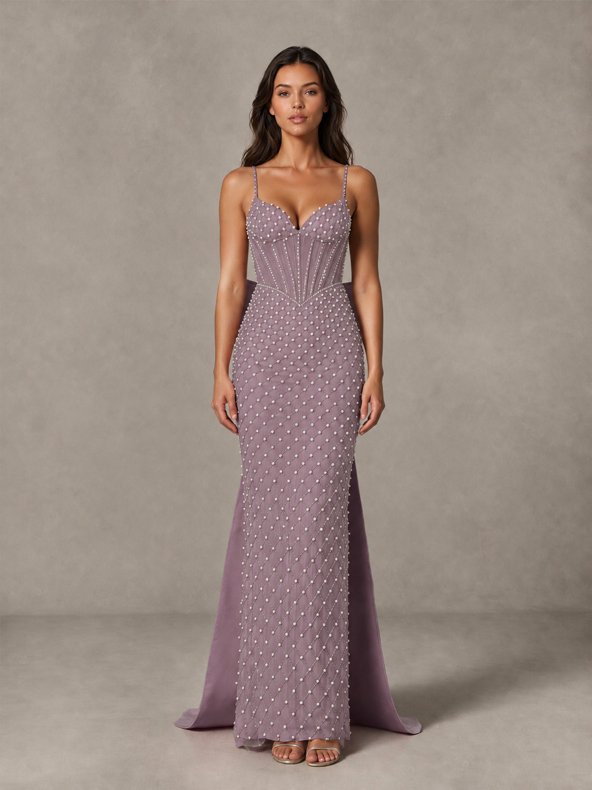 BOLODOO Wisteria Beaded Corset Prom Dress with Bow Train - Wisteria - Wisteria_4