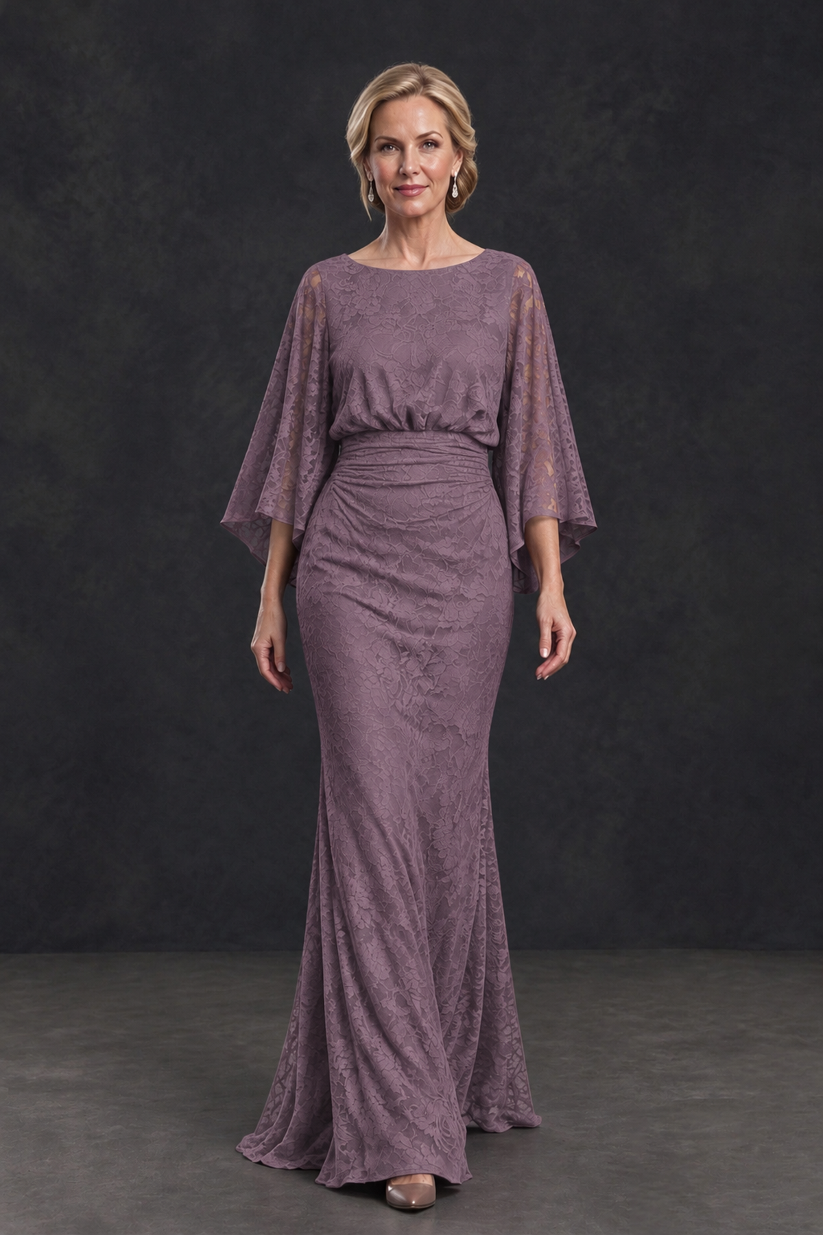BOLODOO Wisteria Lace Flutter Sleeve Mother of the Bride Dress - Wisteria - Wisteria_4