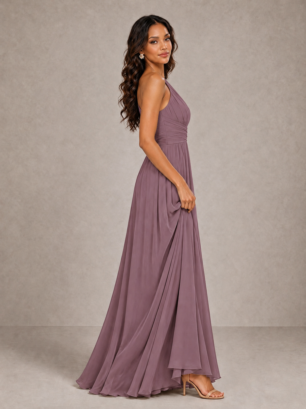 BOLODOO Wisteria One-Shoulder A-Line Bridesmaid Dress - Wisteria - Wisteria_4