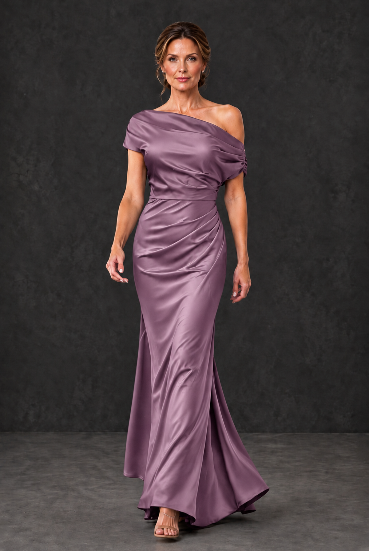 BOLODOO Wisteria Asymmetric Ruched Mother of the Bride Dress - Wisteria - Wisteria_4