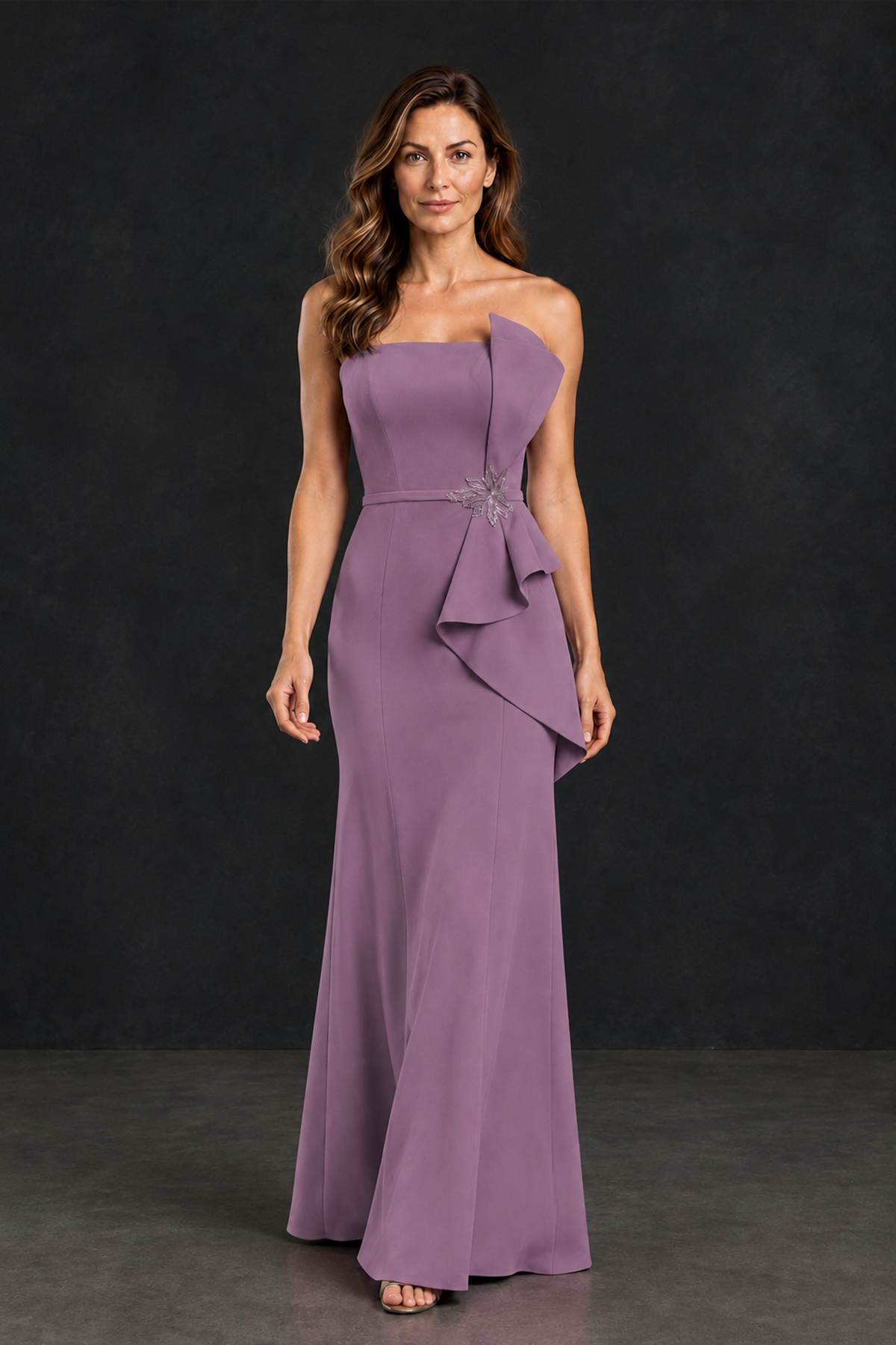 BOLODOO Wisteria Strapless Mother of the Bride Dress with Ruffle Detail - Wisteria - Wisteria_4
