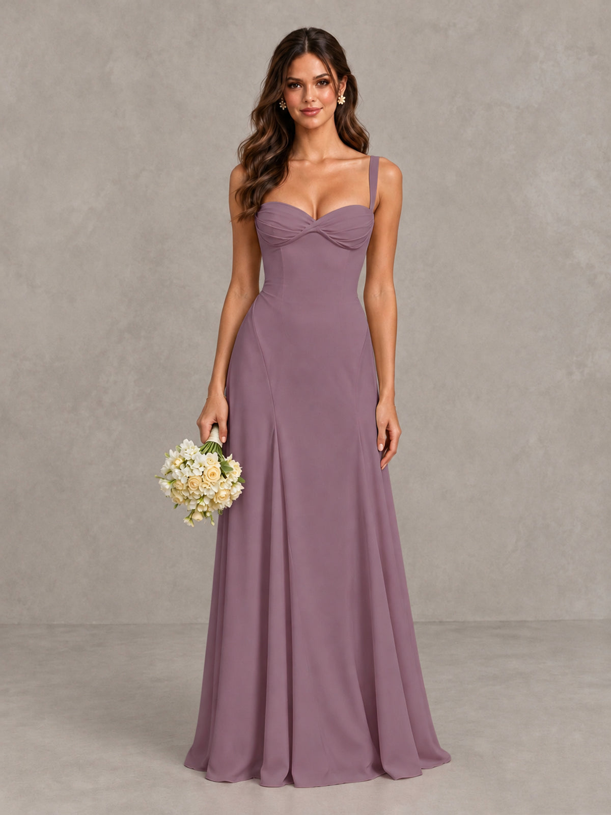 BOLODOO Wisteria Sweetheart Lace-Up Back Bridesmaid Dress - Wisteria - Wisteria (1)