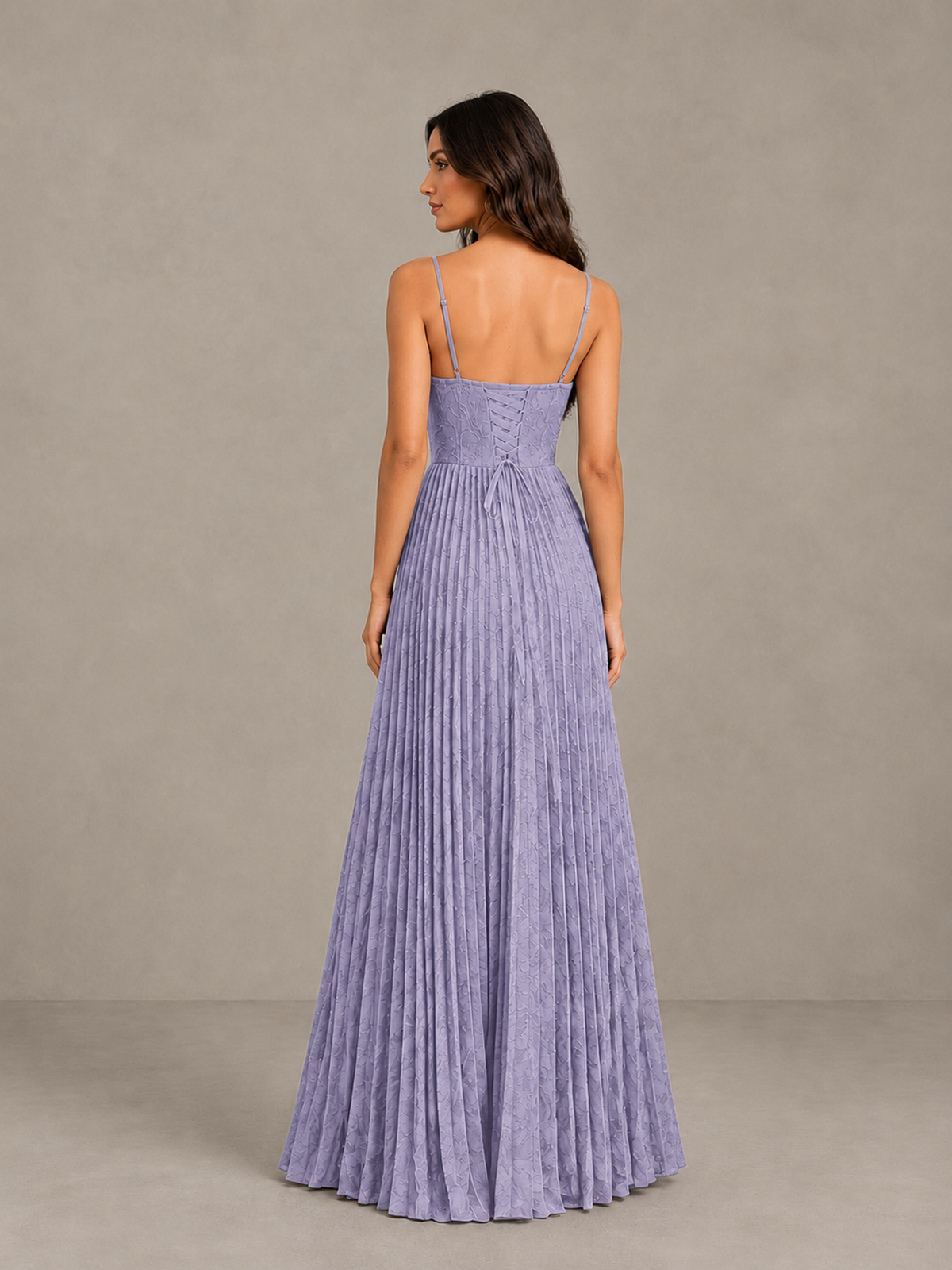 BOLODOO Wisteria Pleated Bridesmaid Dress with Sweetheart Neckline & Slit - Wisteria - Wisteria (2)