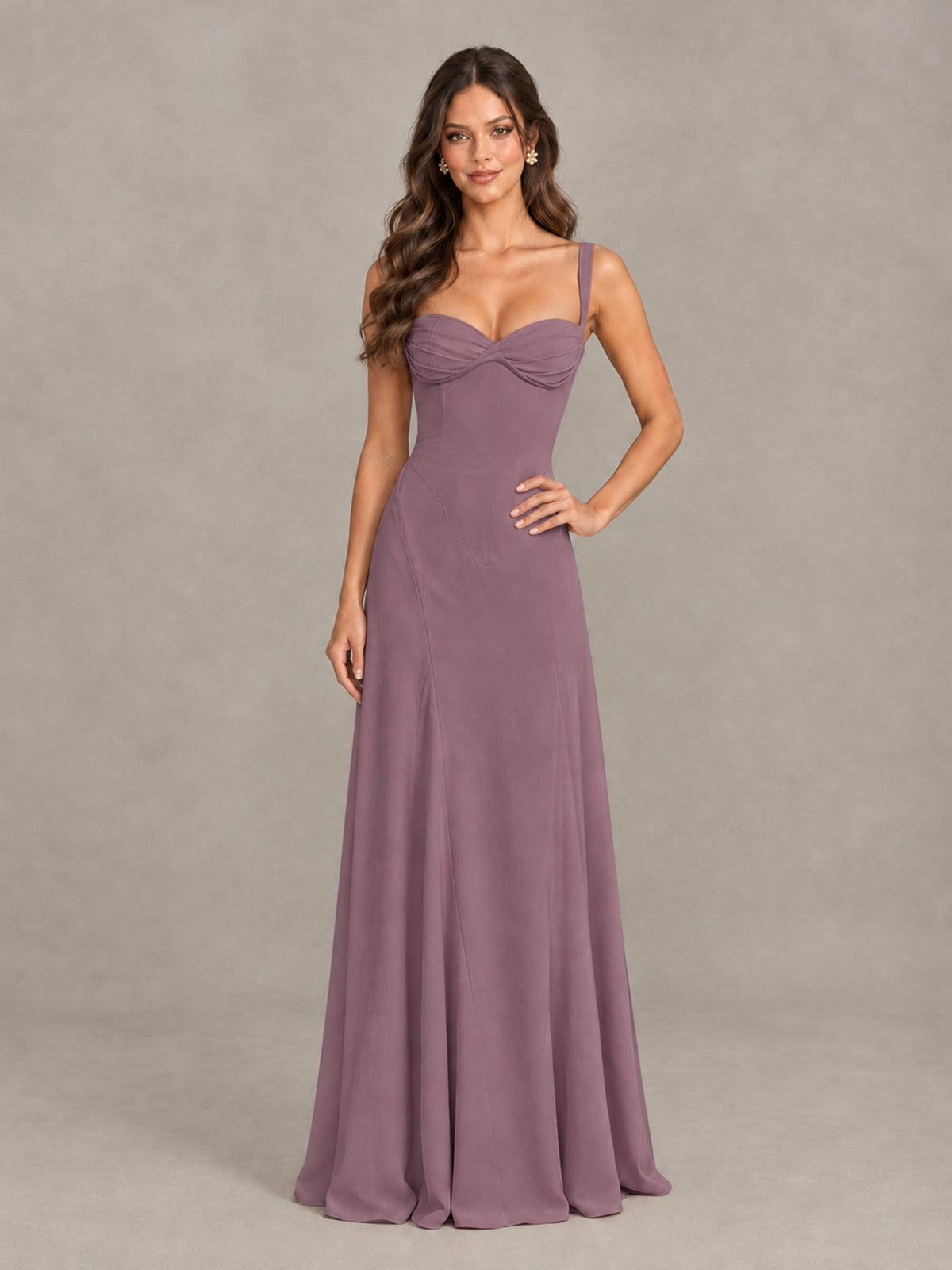 BOLODOO Wisteria Sweetheart Lace-Up Back Bridesmaid Dress - Wisteria - Wisteria (4)