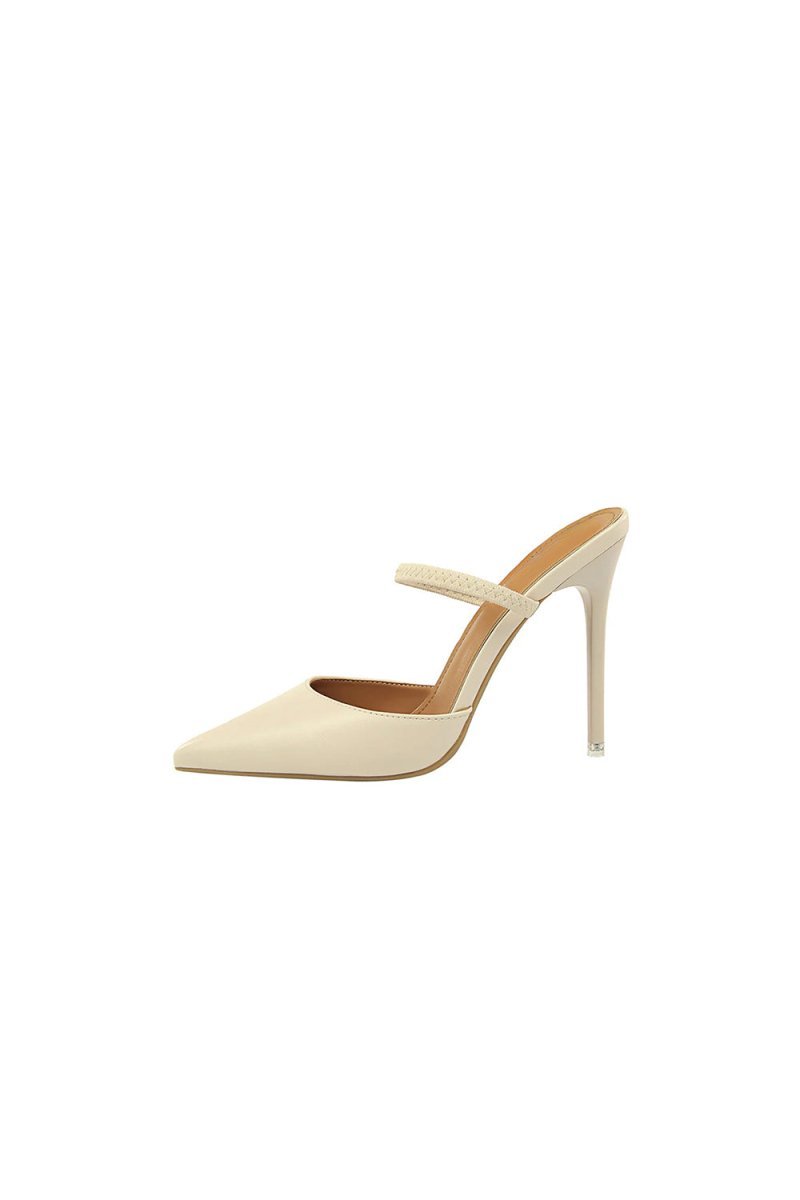 Apricot Stiletto Pointy Heels - BOLODOO