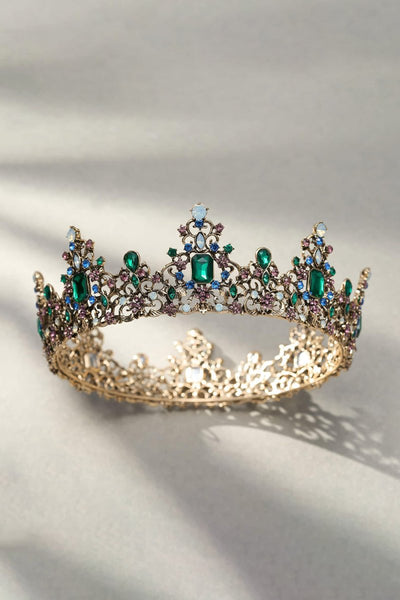Baroque Colorful Crystal Crown