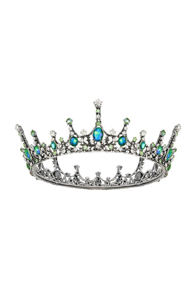 Baroque Wedding Green Aurora Borealis Tiaras - BOLODOO