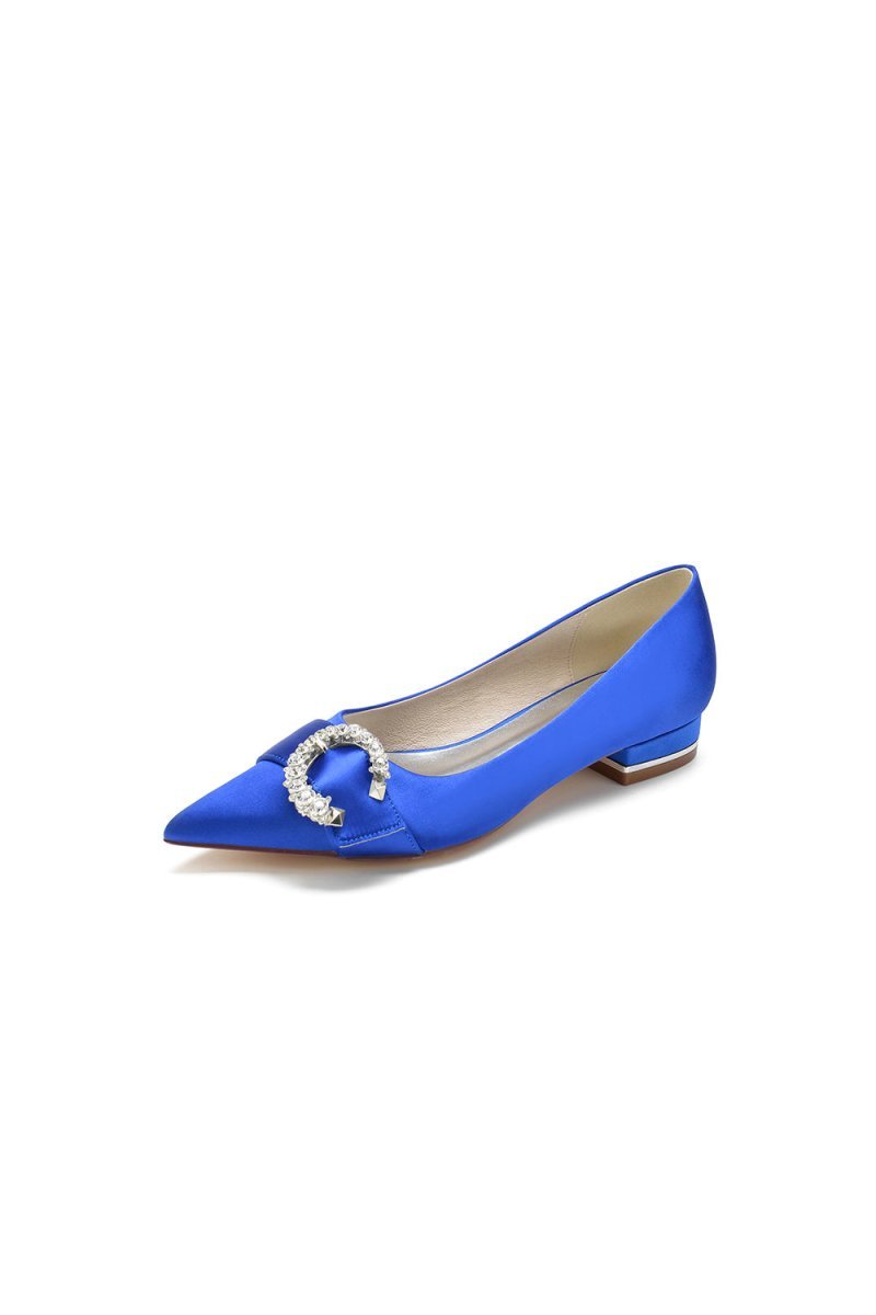 Beading Pointed Toe Kitten Heels - BOLODOO