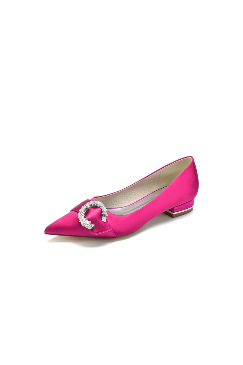 Beading Pointed Toe Kitten Heels - BOLODOO
