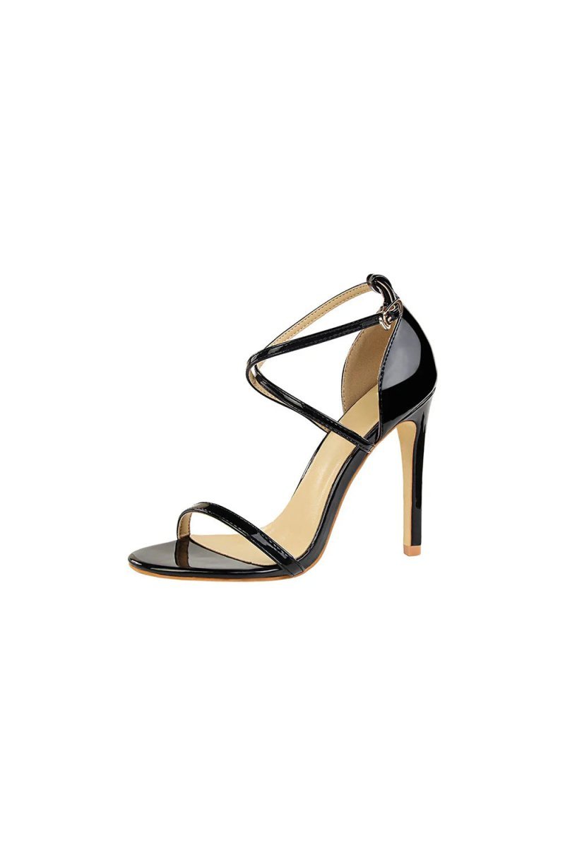 Black Stiletto Sandals - BOLODOO