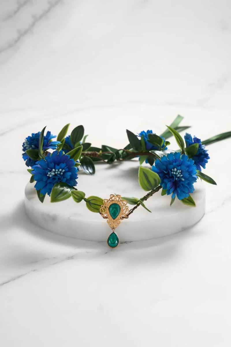 Blue Waft Flower Fairy Crown - BOLODOO