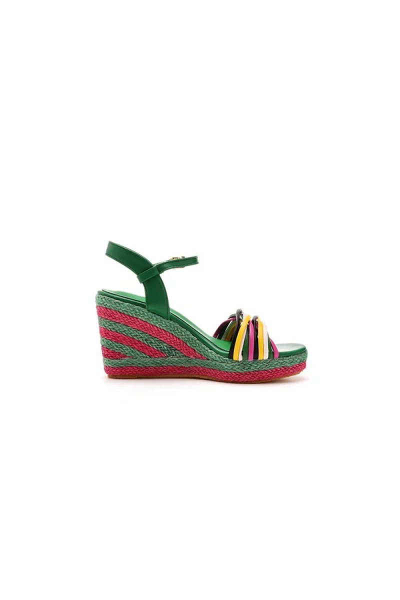 Bohemian Open Toe Platform Sandals Woven Straw Wedges