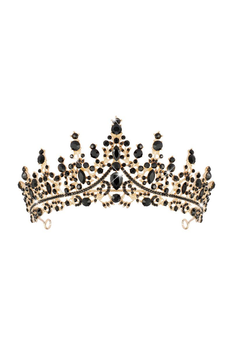 Bronze Black Crystal Tiara - BOLODOO