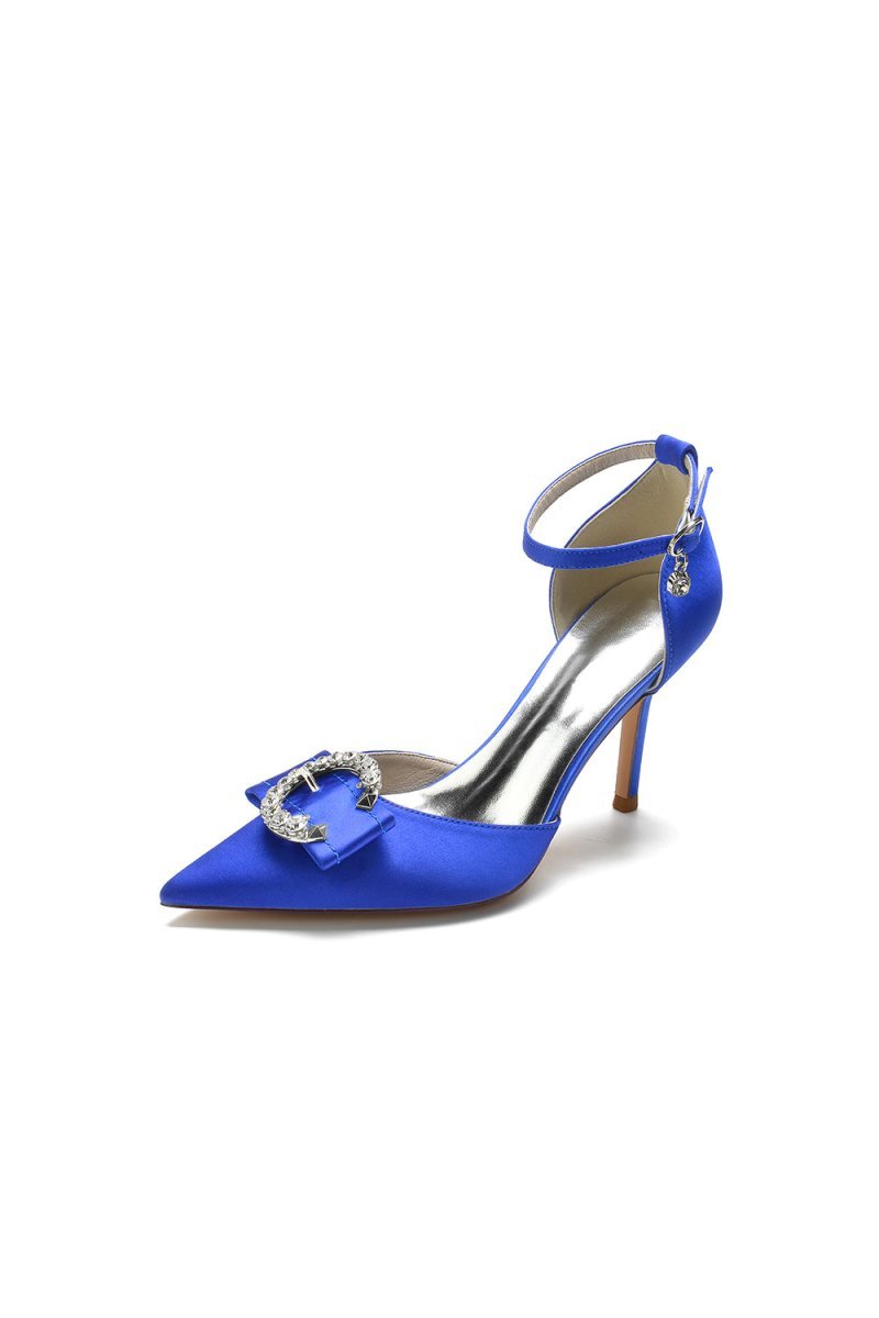 Buckle Strap Pointed Toe High Heels - BOLODOO
