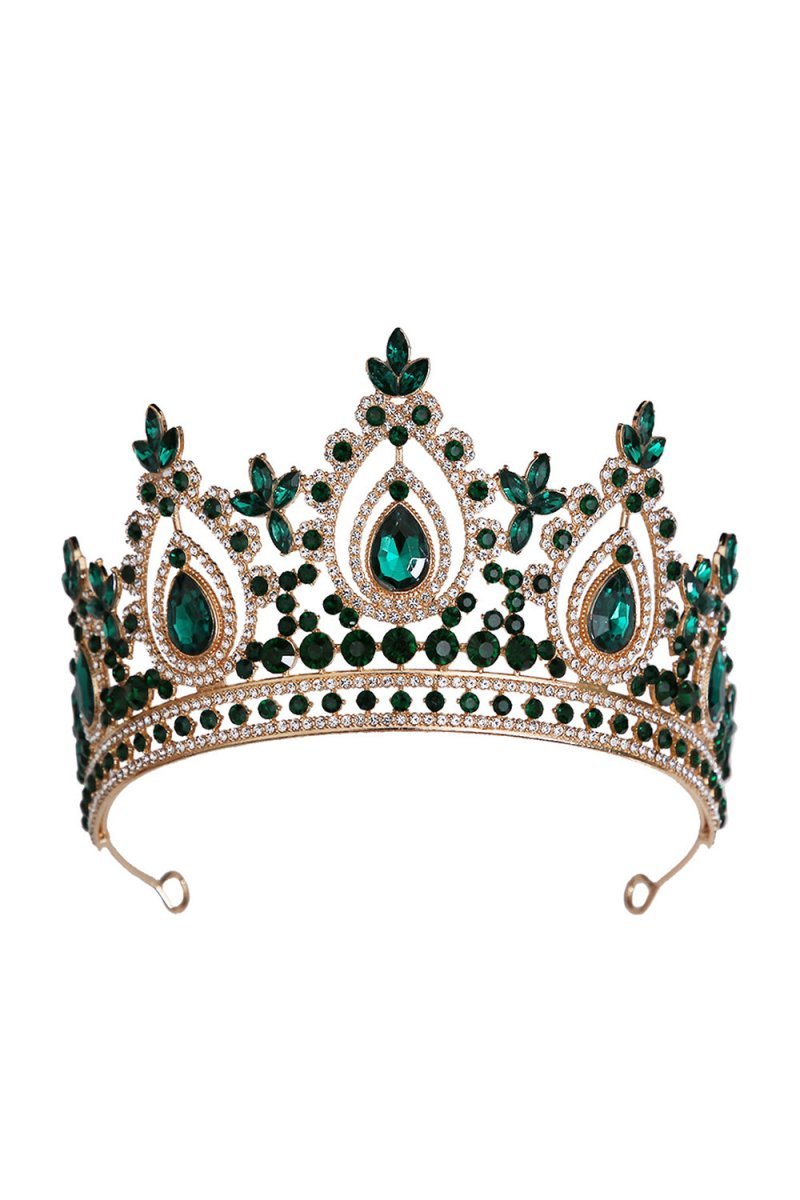 Chic Green Crystal Tiara - BOLODOO