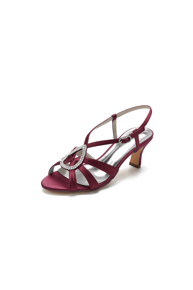 Chic Blue Silk Sandals Featuring Decorative Metal Ring - BOLODOO