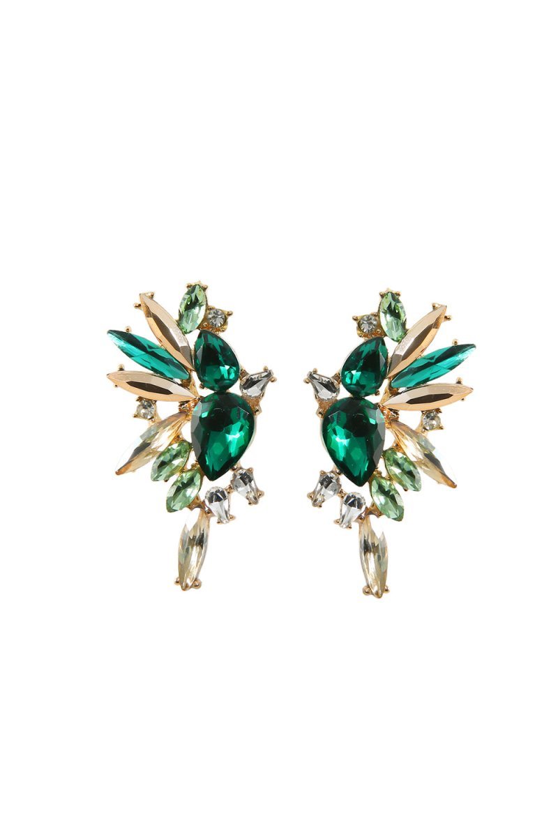 Colorful Crystal Cluster Drop Dangle Earrings - BOLODOO