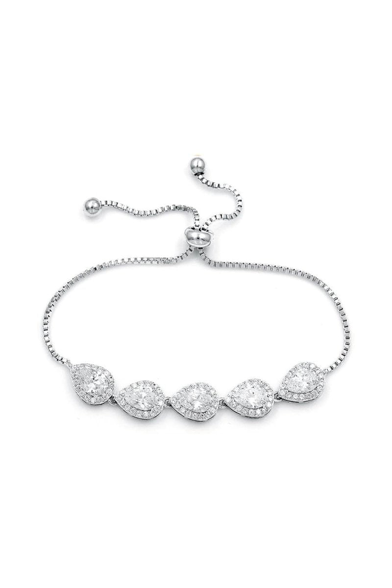 Crystal Silver Teardrop Bracelets - BOLODOO
