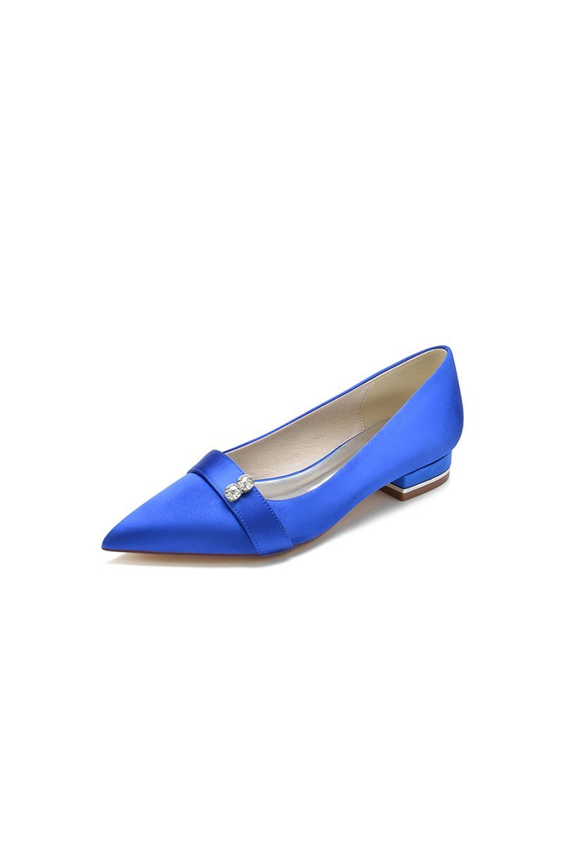 Crystal Cocktail Pointed Toe Flats - BOLODOO