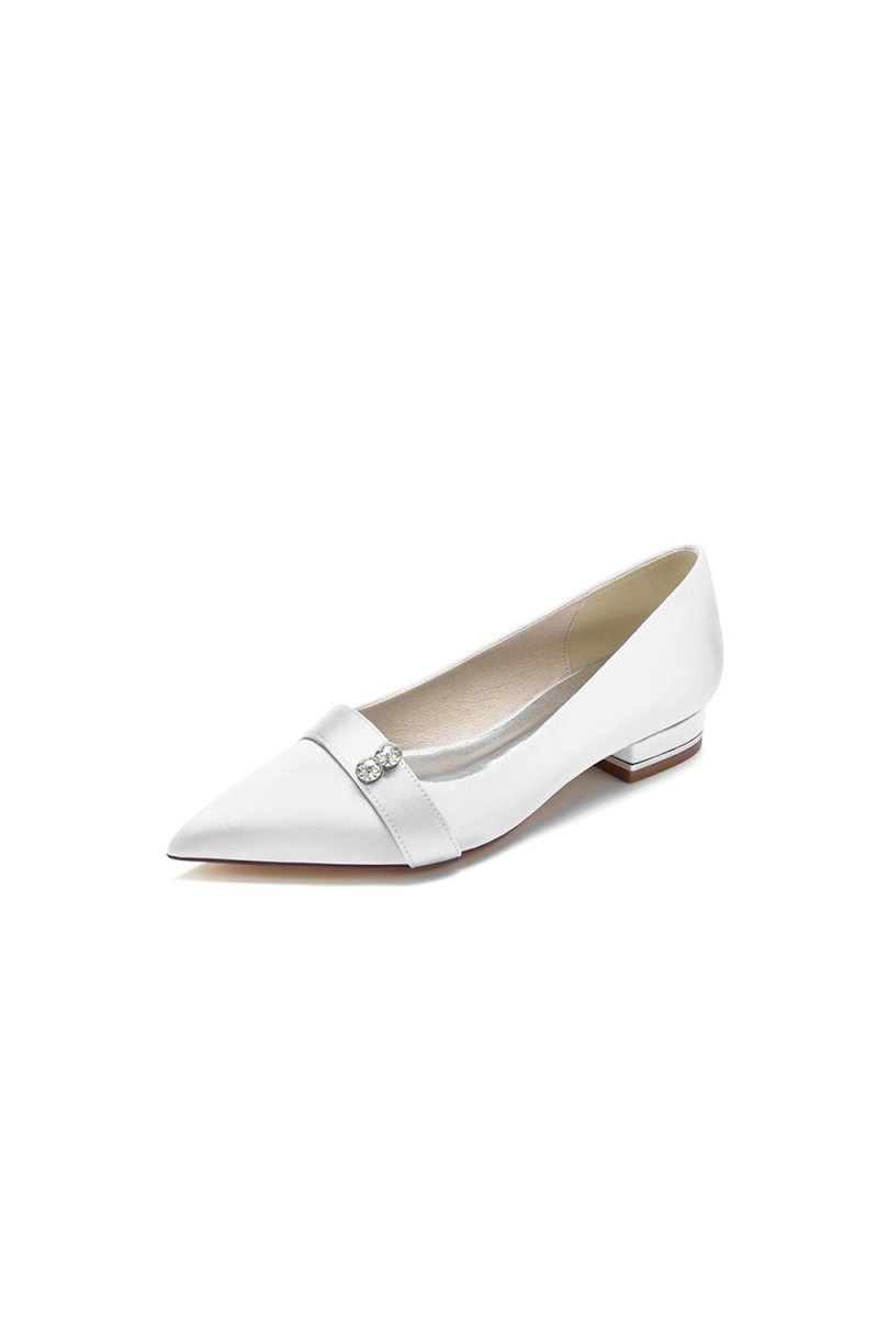 Crystal Cocktail Pointed Toe Flats - BOLODOO