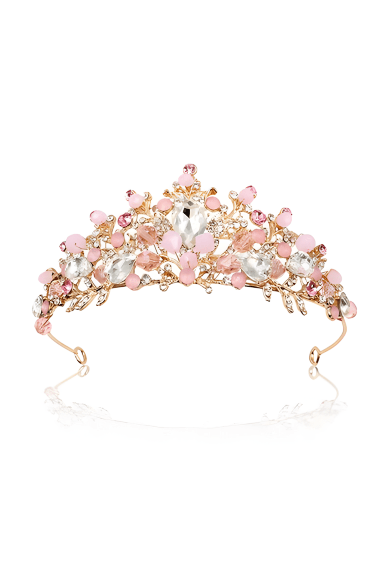 Crystal - Embellished Tiara in Rose Gold - BOLODOO