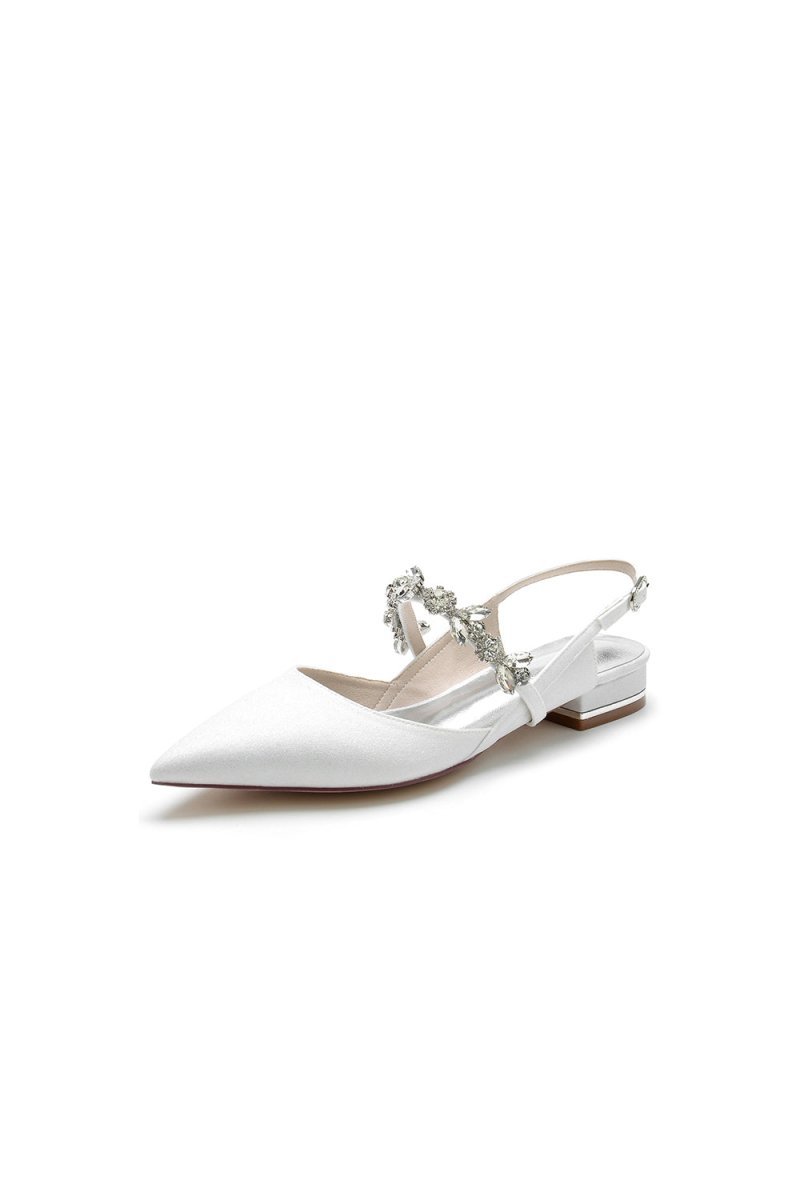 Crystal Strap Pointed Toe Low Heels �C Shoes by BOLODOO | Available at BOLODOO