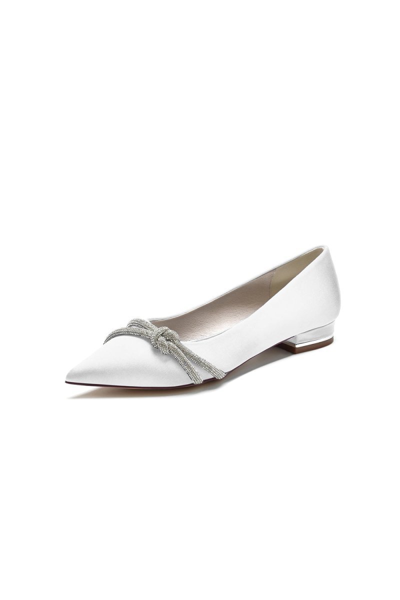 Pointed Toe Glitter Strap Kitten Heels - BOLODOO