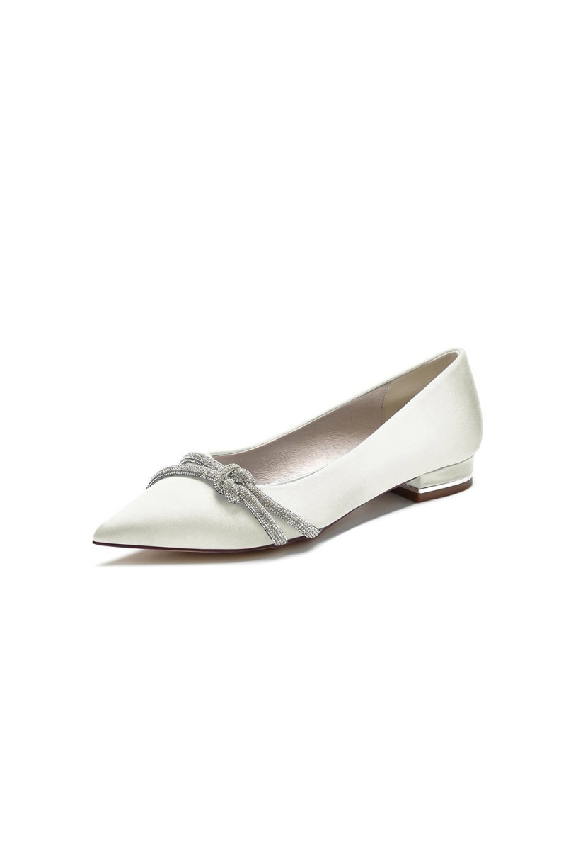 Pointed Toe Glitter Strap Kitten Heels - BOLODOO